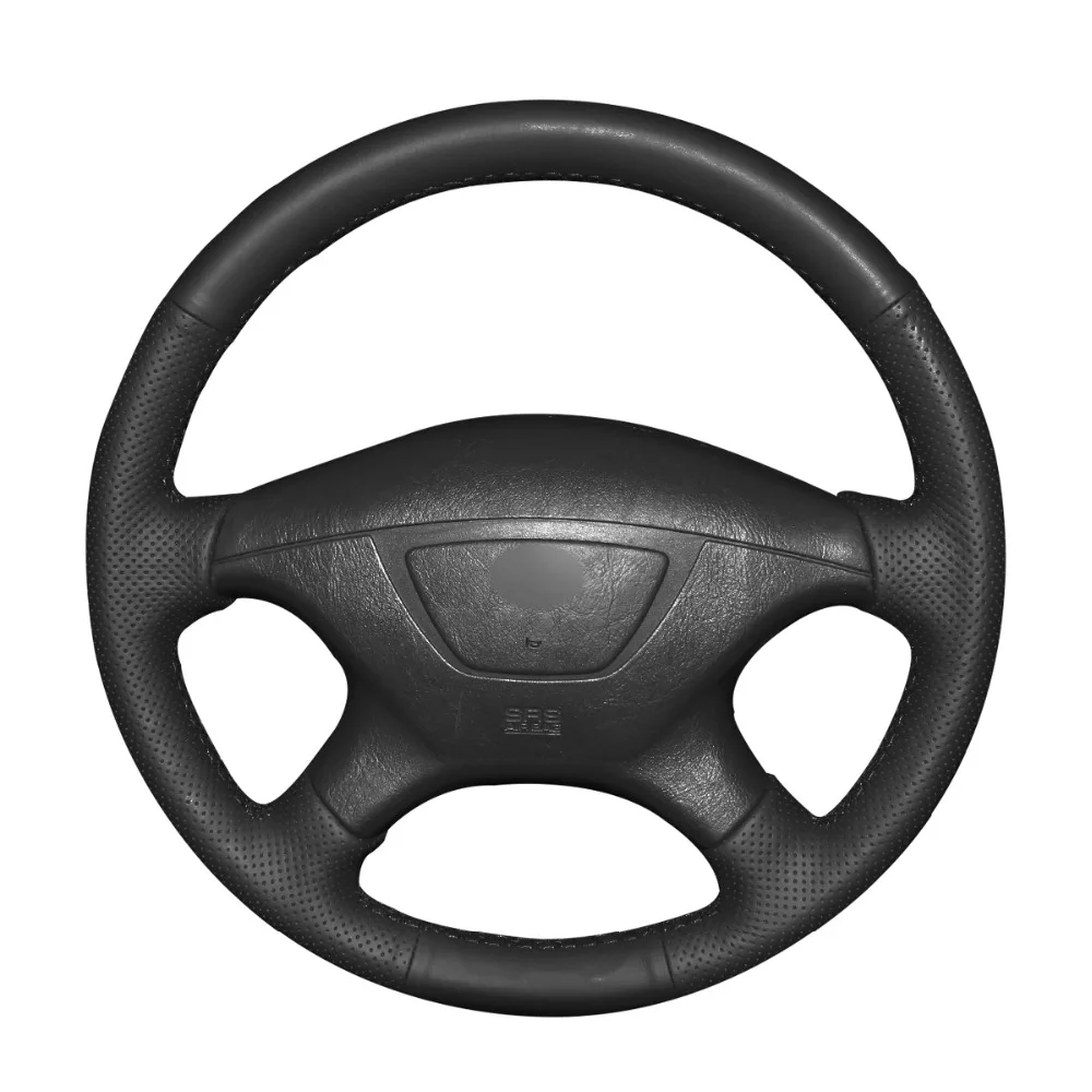 Hand-stitched Black PU Artificial Leather Car Steering Wheel Cover for Mitsubishi Pajero Sport 2004 Montero | Автомобили и