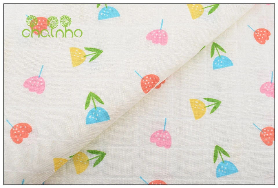 Chainho, мультфильм серии, хлопчатобумажная ткань, двойной слой для DIY шитья и квилтинга Детские банные полотенца, подгузники, нагрудники материал, половина метра