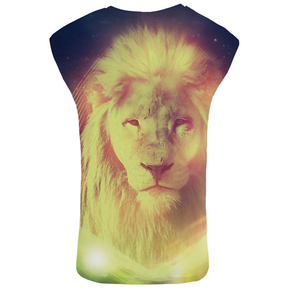 KYKU Lion майка для мужчин 3D s Бодибилдинг уличный жилет панк Singlet Stringer без рукавов