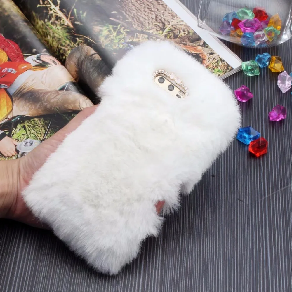 for Huawei Honor 9 Case Cover 5.15 inch Luxury Warm Soft Rabbit Fur Phone Back |