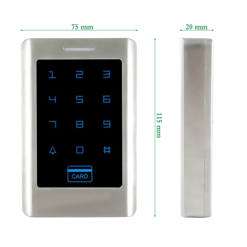 JEX RFID сенсорный Пароль контроллер доступа металлическая Водонепроницаемая