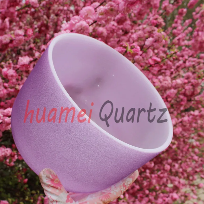 8 дюймов чакра B корона чаша Матовый Кварцевый Поющий чаша|bowl singing|bowl crystalbowl quartz |