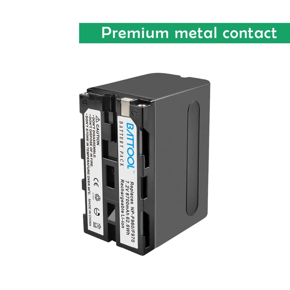 Batcool для Sony 3 шт. F975 NP-F970 NP-F960 7.2в 8.7Ah батареи + ЖК-зарядное устройство F950 NP-F770 NEX-FS100U