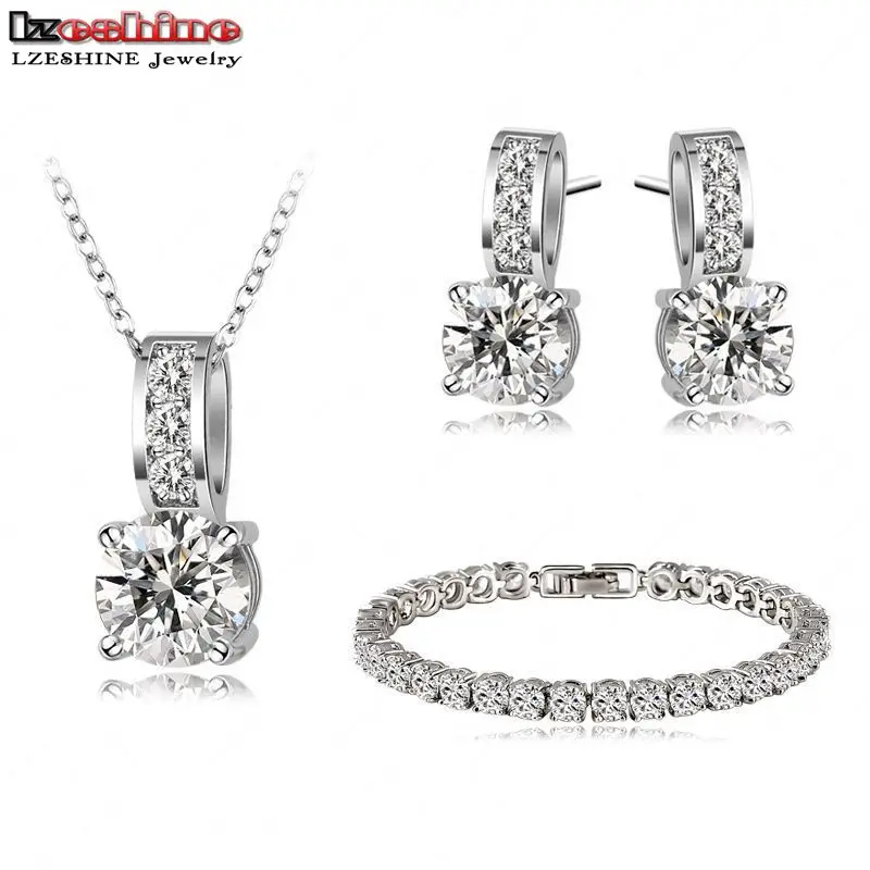LZESHIE Новый Fine Jewelry комплекты Для женщин Цепочки и ожерелья кулон/серьги/браслет
