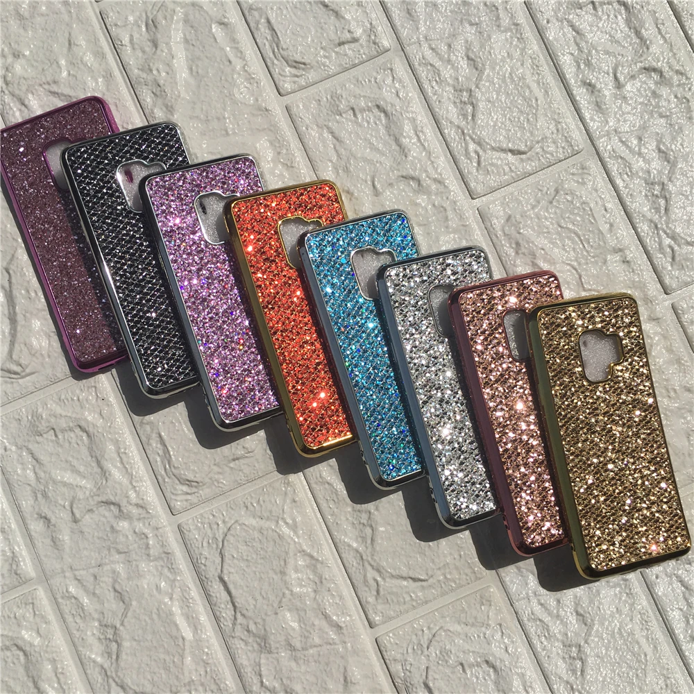 Glitter Sequins Case For Samsung Galaxy S8 S9 S6 S7 Edge Plus Note 8 A3 A5 A7 J3 J5 J7 2016 2017 plating Bling TPU Cover |