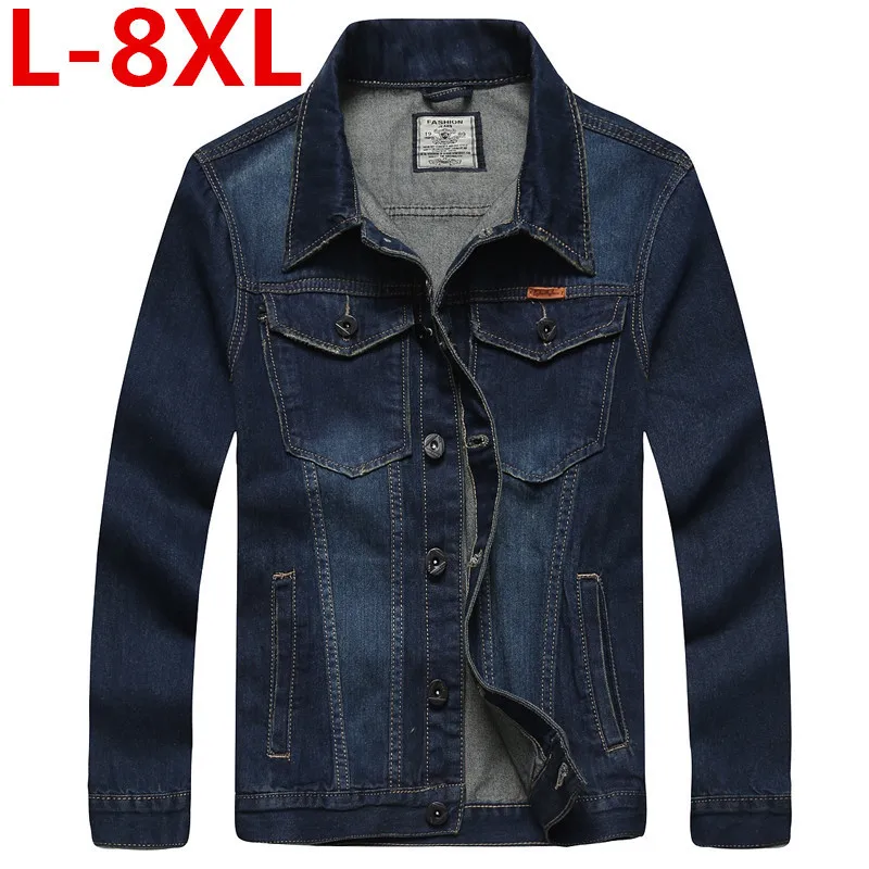 Grande taille Le printemps de 2019 nouveaux chantiers hommes denim manteau sexe masculin a augmente Tail livraison | Мужская одежда
