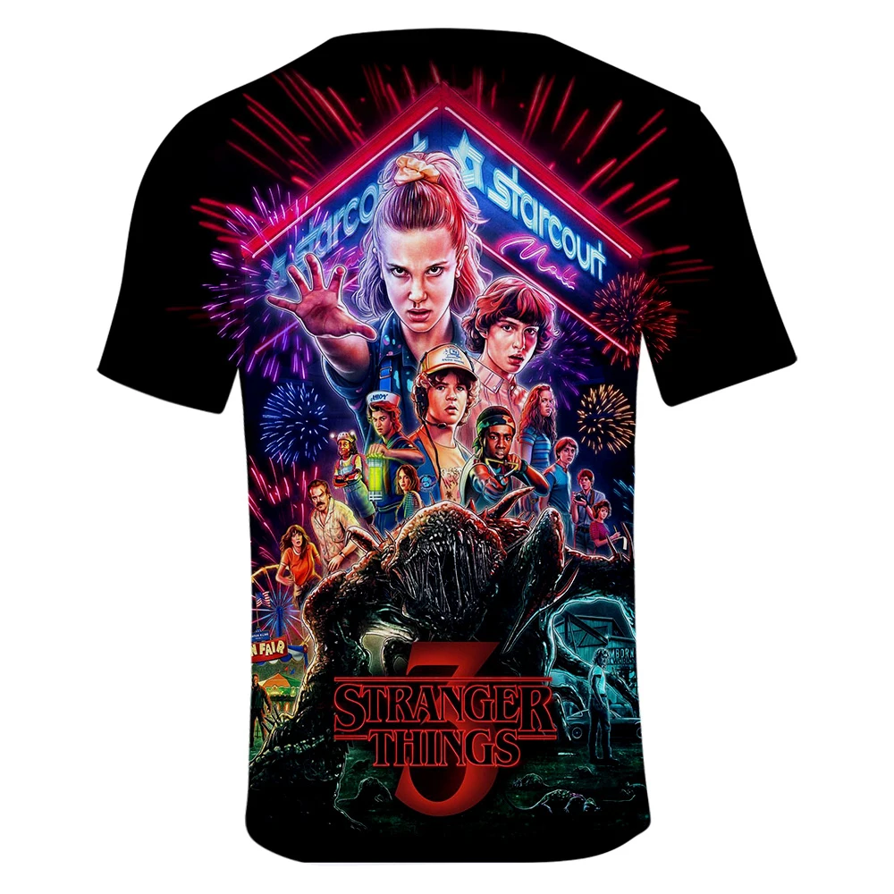 Футболка Мужская/женская с 3D-принтом из сериала очень странные дела | Мужская