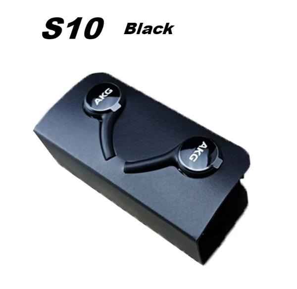 S10 black no box AKG Наушники EO IG955 3,5 мм в уши проводной микрофон Регулятор громкости гарнитура для Samsung Galaxy S10 S9 S8 S7 S6 huawei xiaomi смартфон - Цвет: S10 black no box