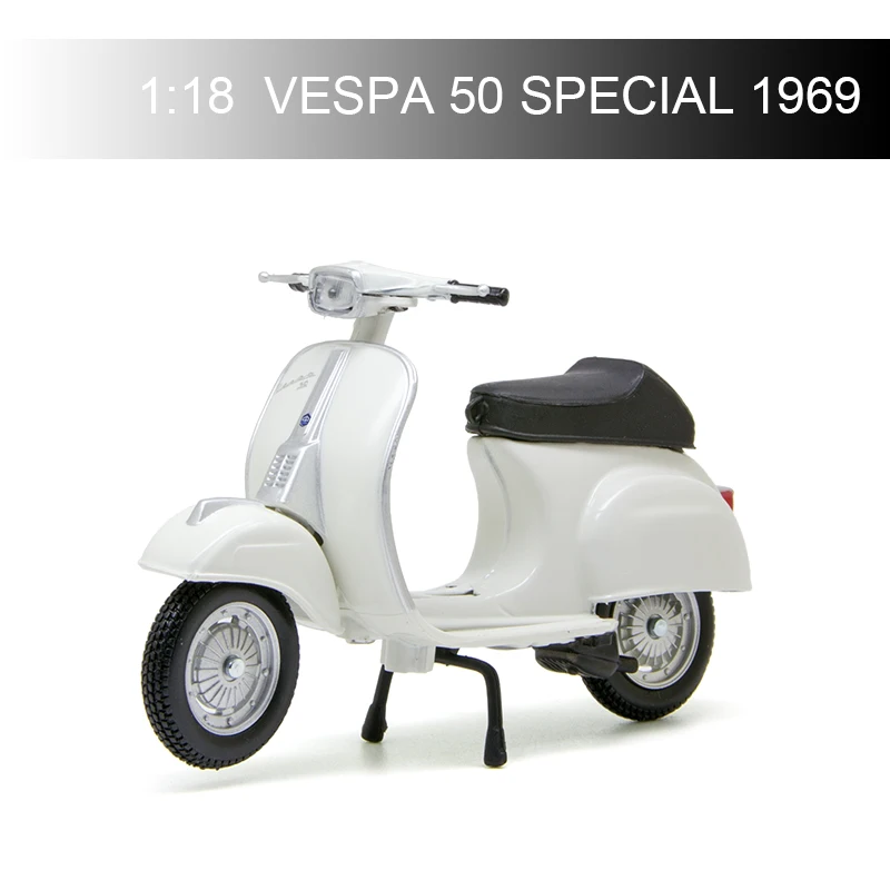 Maisto Vespa piaggio 50 специальный 1969 1:18 мото модели модель велосипеда база Мотоцикл Модели Diecast детская игрушка для подарка коллекции