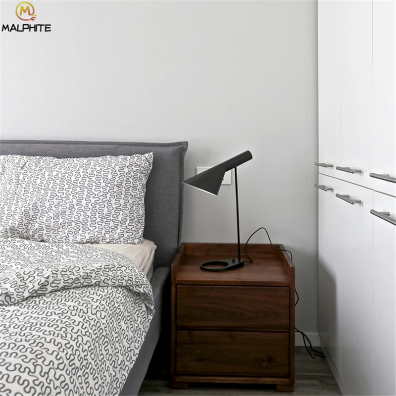 Современный черный Vallkin/настольная лампа Abajurs Гостиная Home Decor лампы настольные Спальня тумбочке лампы приспособление Светильник Настольный свет