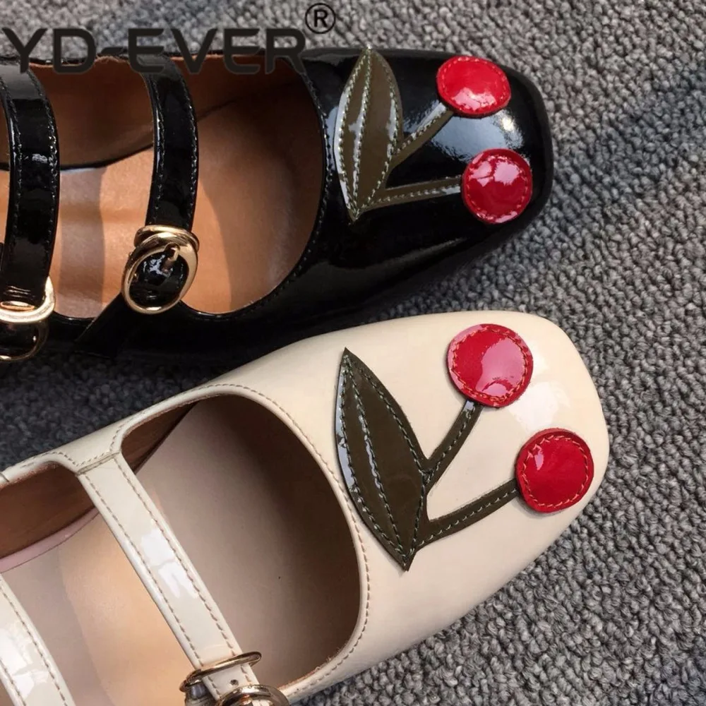 YD-EVER обувь из натуральной кожи женские модные туфли-лодочки на среднем