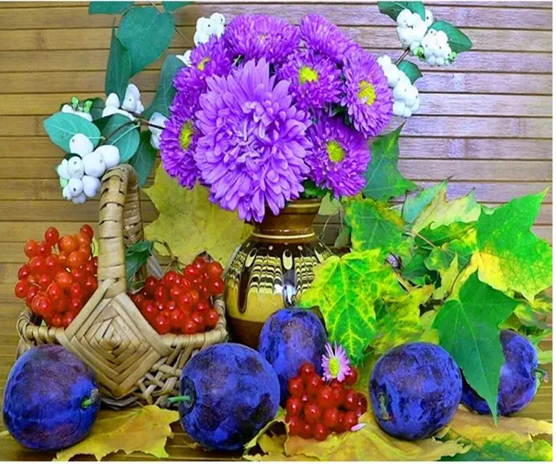 2017 Полный Круглый Алмаз 5D DIY алмазная живопись цветы и фрукты вышивка крестиком