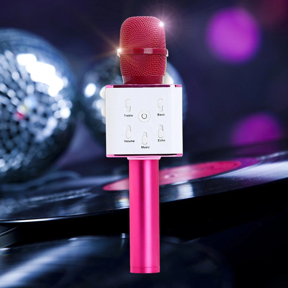 Travor караоке Q7 беспроводной Bluetooth микрофон динамик ручной микрофон USB плеер KTV