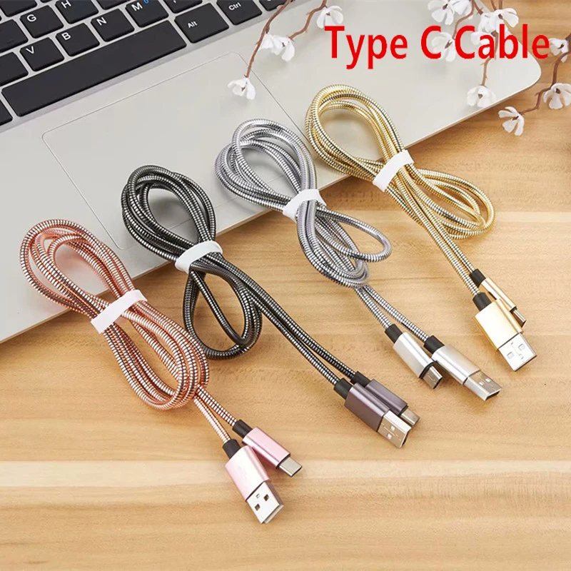 Металлический кабель USB Type C для Samsung S9 S8 быстрая зарядка Type-C мобильный телефон