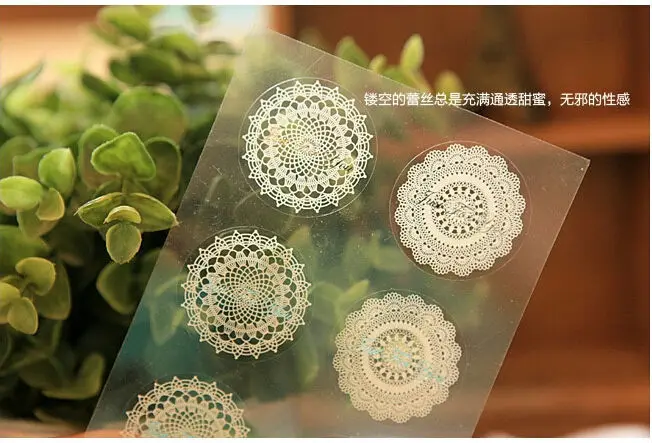 80 шт./лот креативный винтажный белый кружевной и прозрачный позолоченный стиль