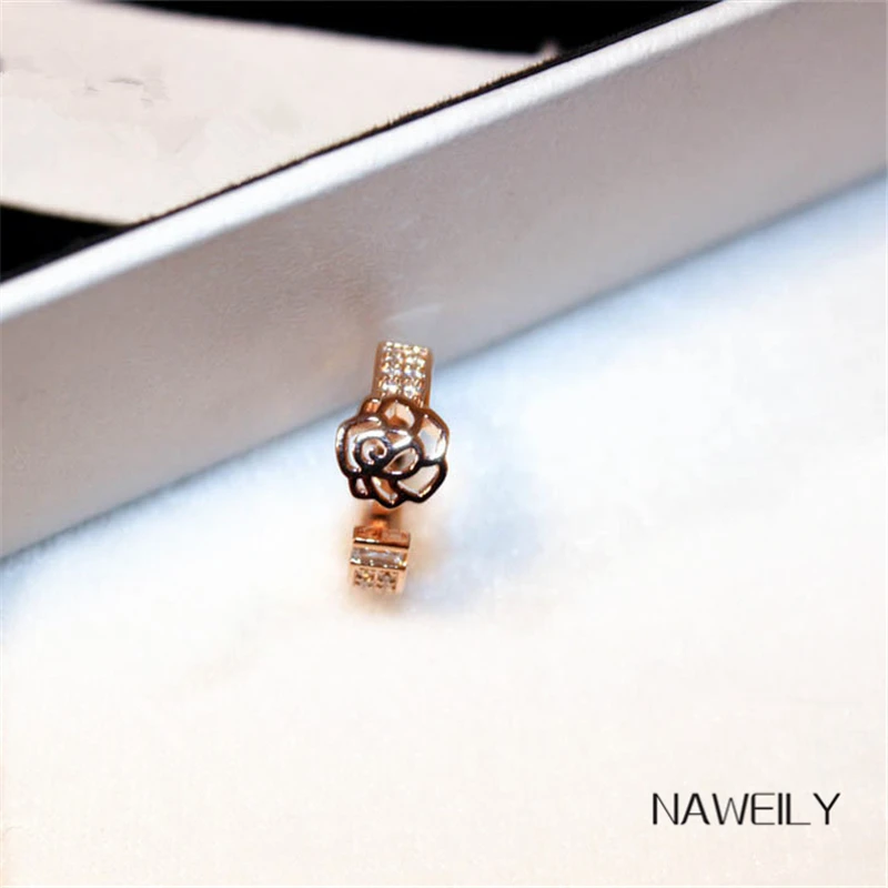Массивное Открытое кольцо с камелией модное Стразы для женщин ювелирные изделия