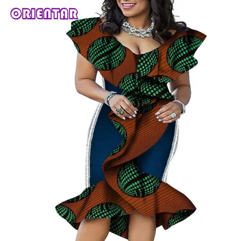 Платья в африканском стиле для женщин сексуальное облегающее платье без рукавов