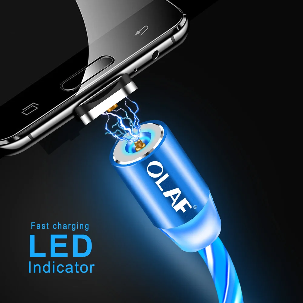 Магнитный поворотный кабель OLAF Dazzle Lighting для быстрой зарядки Micro USB Type-C зарядное