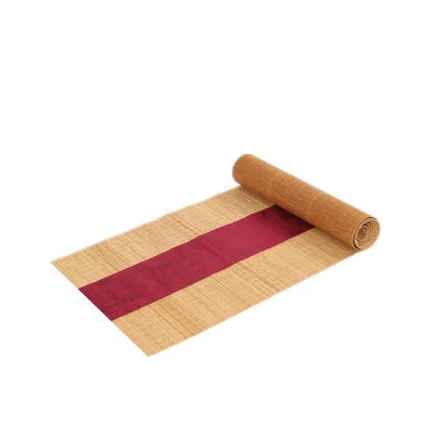 Vintage Chinese Style Bamboo Table Runner Tea Mat Tea Set Accessories Tablecloth For Wedding Dining Room Party Decorations - Цвет: 1