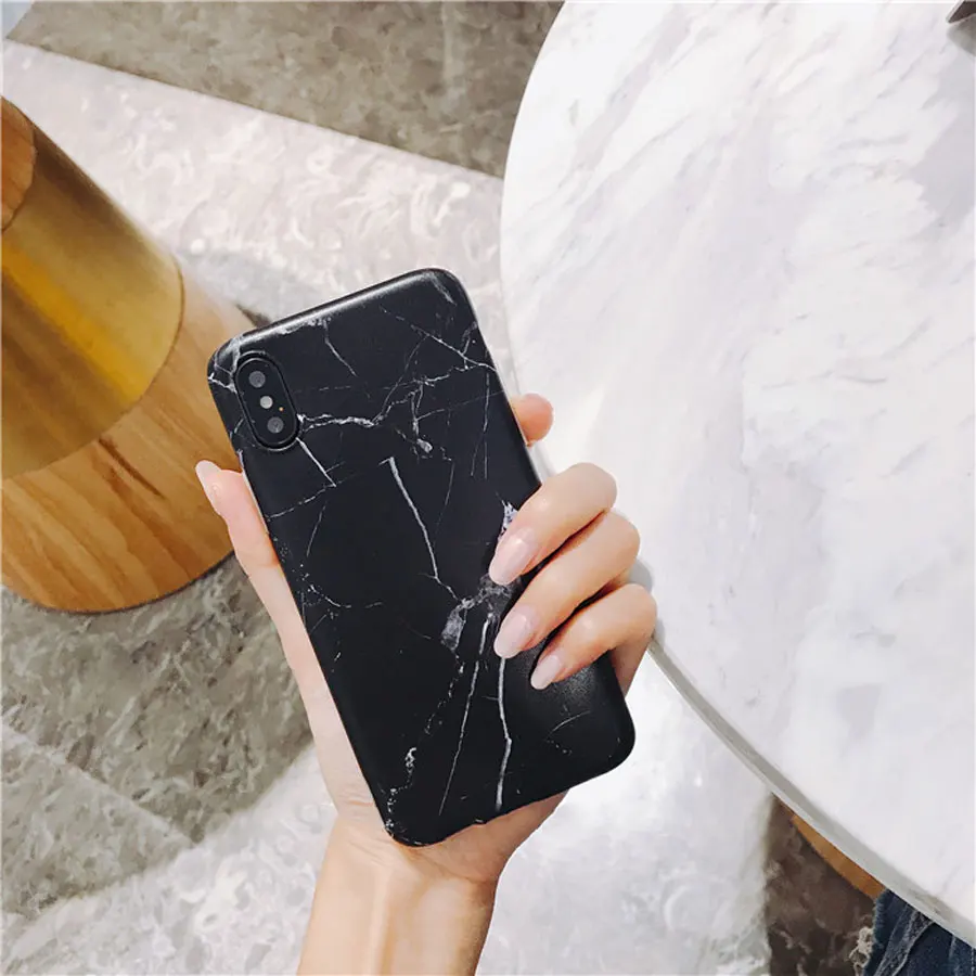 ZMDLDZSW Fashion Marble Cover for iPhone X 10 Fundas Pink Coralline Soft TPU Case 6 6s 7 7plus 8 8plus Girl Boy Nice |