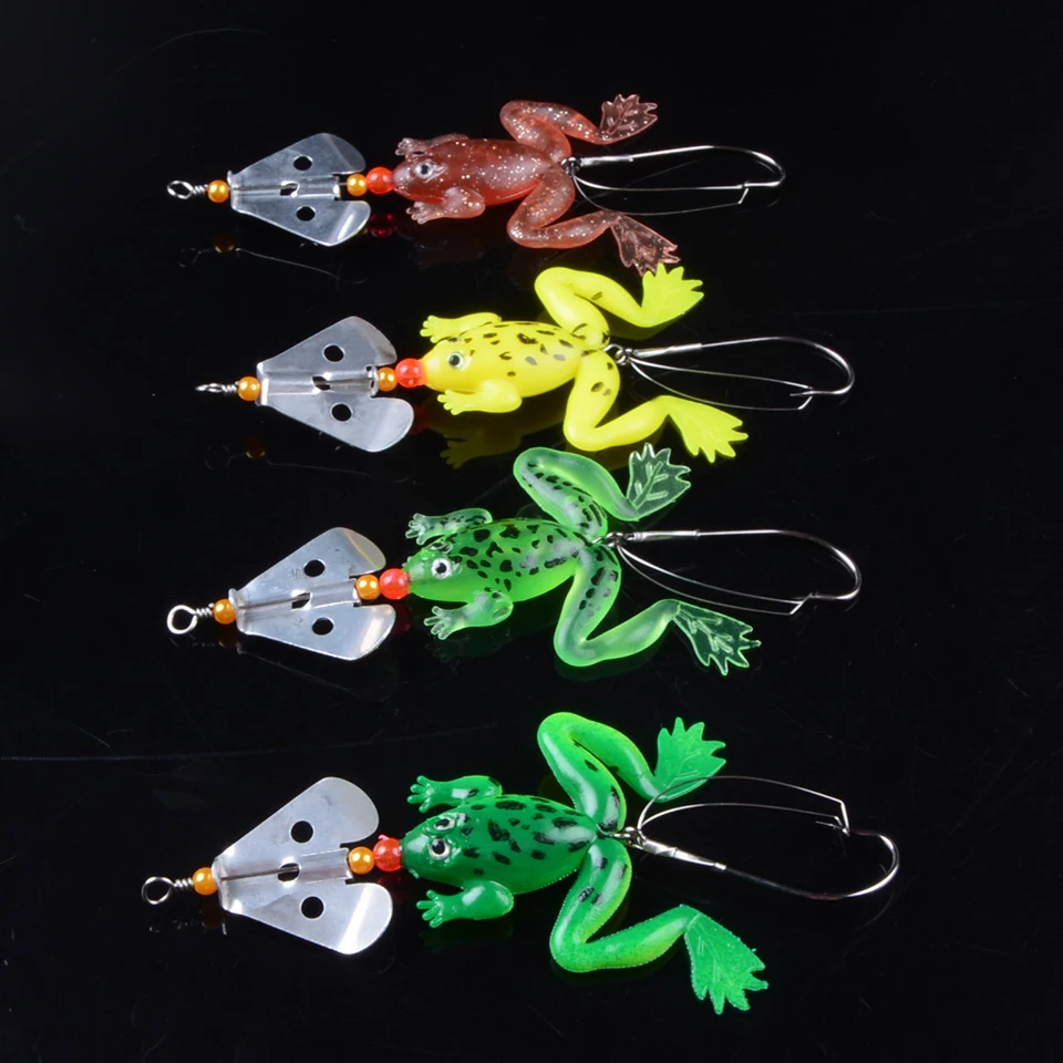 Новое поступление 4 шт. искусственная лягушка приманка для рыбной ловли Мягкая
