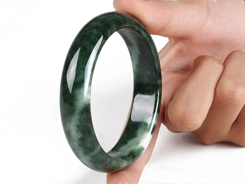 Браслет Guizhou из натурального темно зеленого камня подлинный Круглый браслет