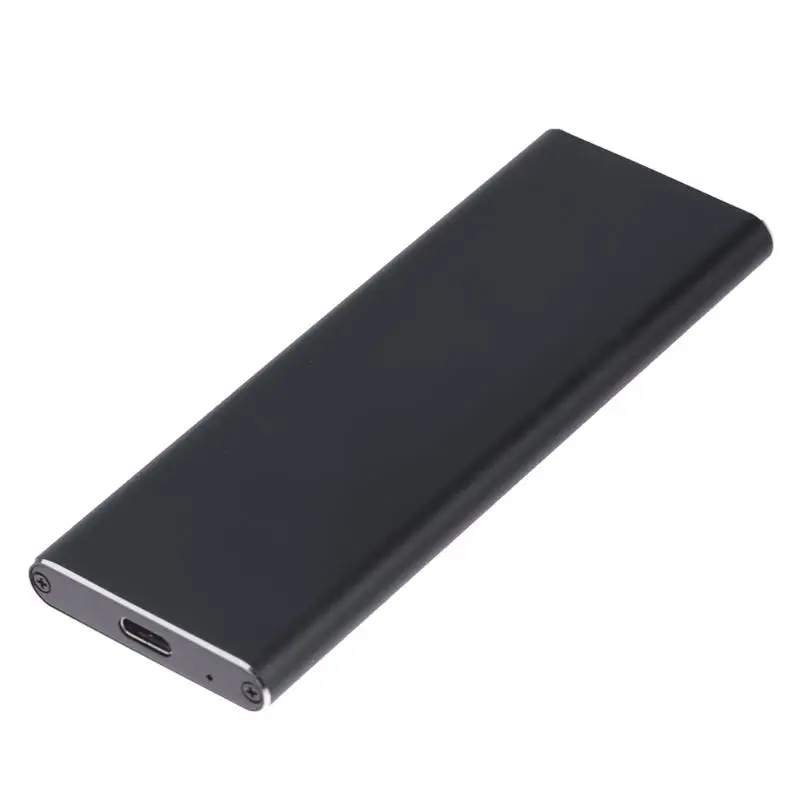 3 цвета M.2 B Ключ SSD для USB 3,1 type-C корпус M2 NGFF адаптер конвертер карт внешний алюминиевый корпус чехол+ USB кабель - Цвет: Черный