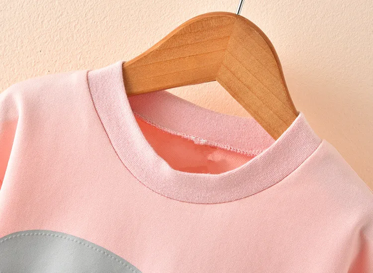 

Children's Birthday Clothing Girls Dress Spring Autumn New Long-Sleeved Cartoon Rabbit Fake 2 Chiffon Sweater Stitching Dresses