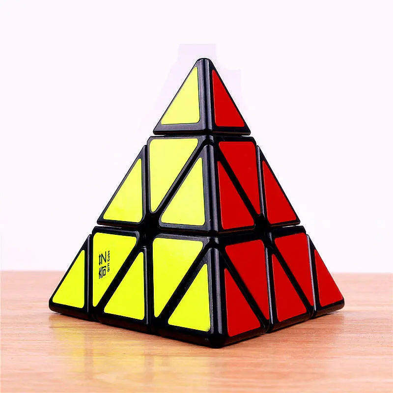 QIYI Pyramidcube скоростной магический куб Наклейка Без пазла твист кубики пирамиды