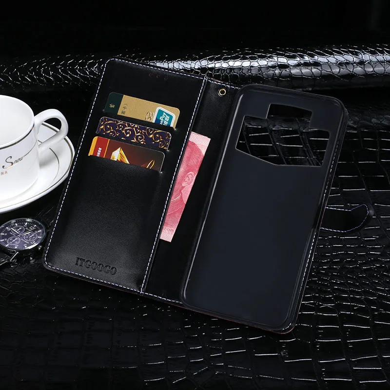 Ulefone power 5 чехол Роскошный кожаный флип для защитная задняя крышка