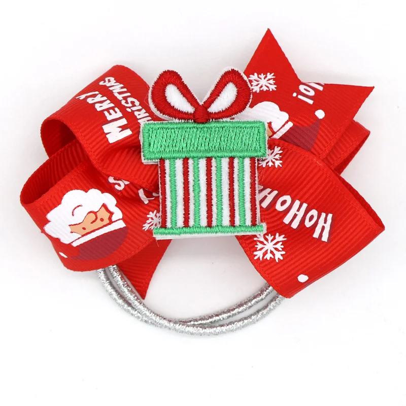 P Gift hair band Рождественское предложение аксессуары для волос олень рога оленя для волос Зажимы эластичный Санта Клаус лента для волос лента-ободок с бантиком новогодние подарки - Цвет: P Gift hair band