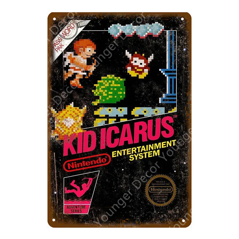 YD6355E Классическая видео игра комиксы плакат игровой металлический оловянный знак для детской комнаты игровой центр домашний декор винтажная геймерская табличка - Цвет: YD6355E