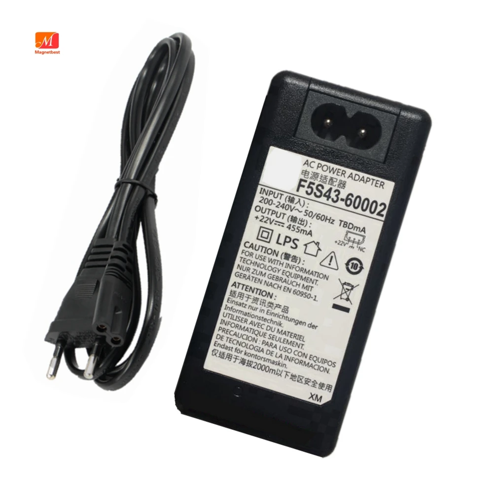 22V 455MA AC DC адаптер зарядное устройство для принтера hp 1112 2130 2132 принтер источник питания 22V 455MA F5S43-60002 60001