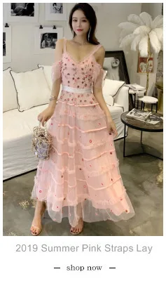 Летнее женское голубое кружевное платье с 3D цветочной вышивкой и коротким рукавом, вечерние мини-платья с оборками Sukienki