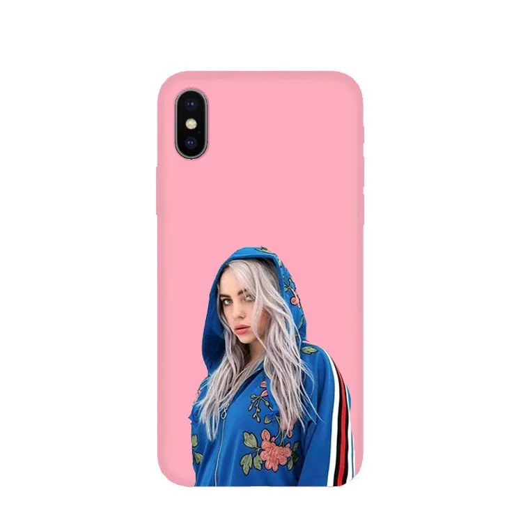 Billie Eilish rainbow blohsh Ocean Eyes Мягкий ТПУ розовый чехол для телефона 11 Pro MAX X10 5 5S 6 6splus 7 8plus XS