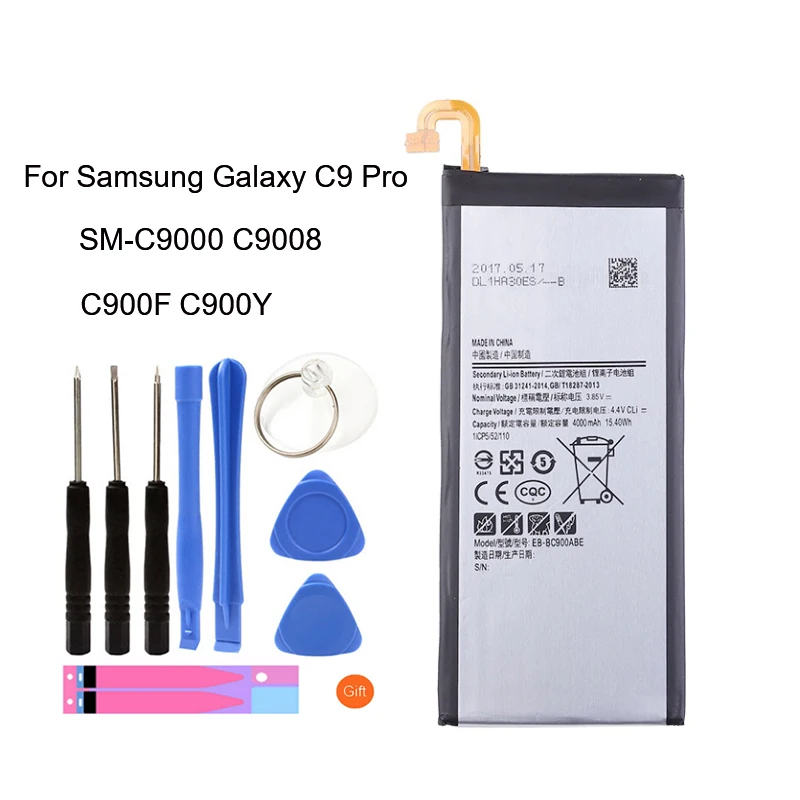 Оригинальный EB BC900ABE для Samsung Galaxy C9 Pro SM C9000 C9008 C900F C900Y Аккумулятор телефона 4000