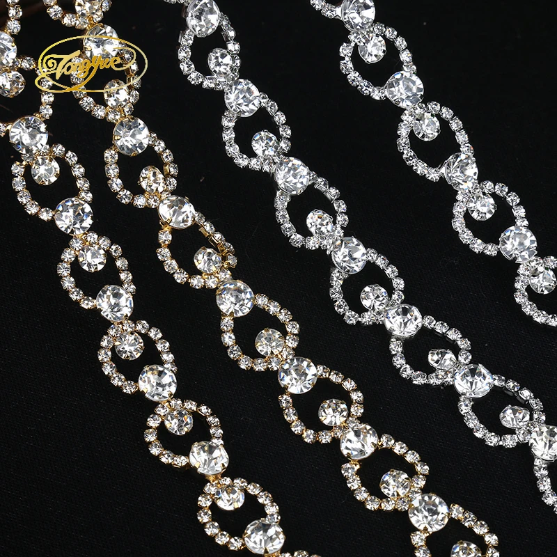 1Yd кольцо стиль стекло сплав базовая одежда украшение Обрезка DIY Швейные