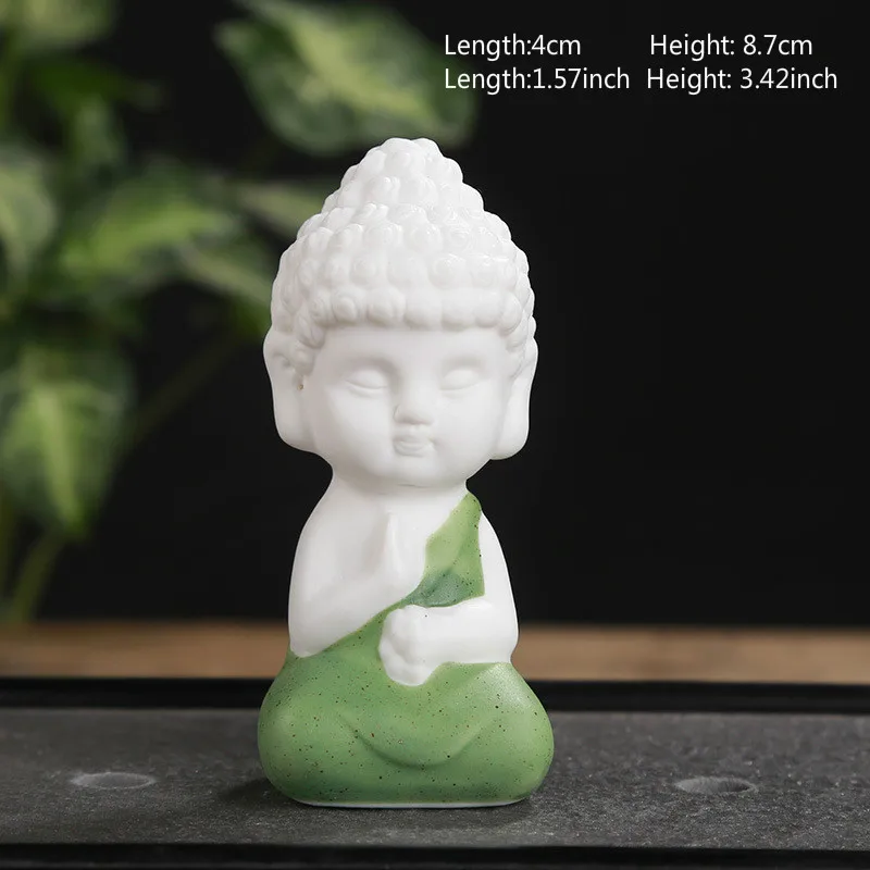Белый фарфор Maitreya Buddha Stutues миниатюрные фигурки Tathagata чайники украшение сада