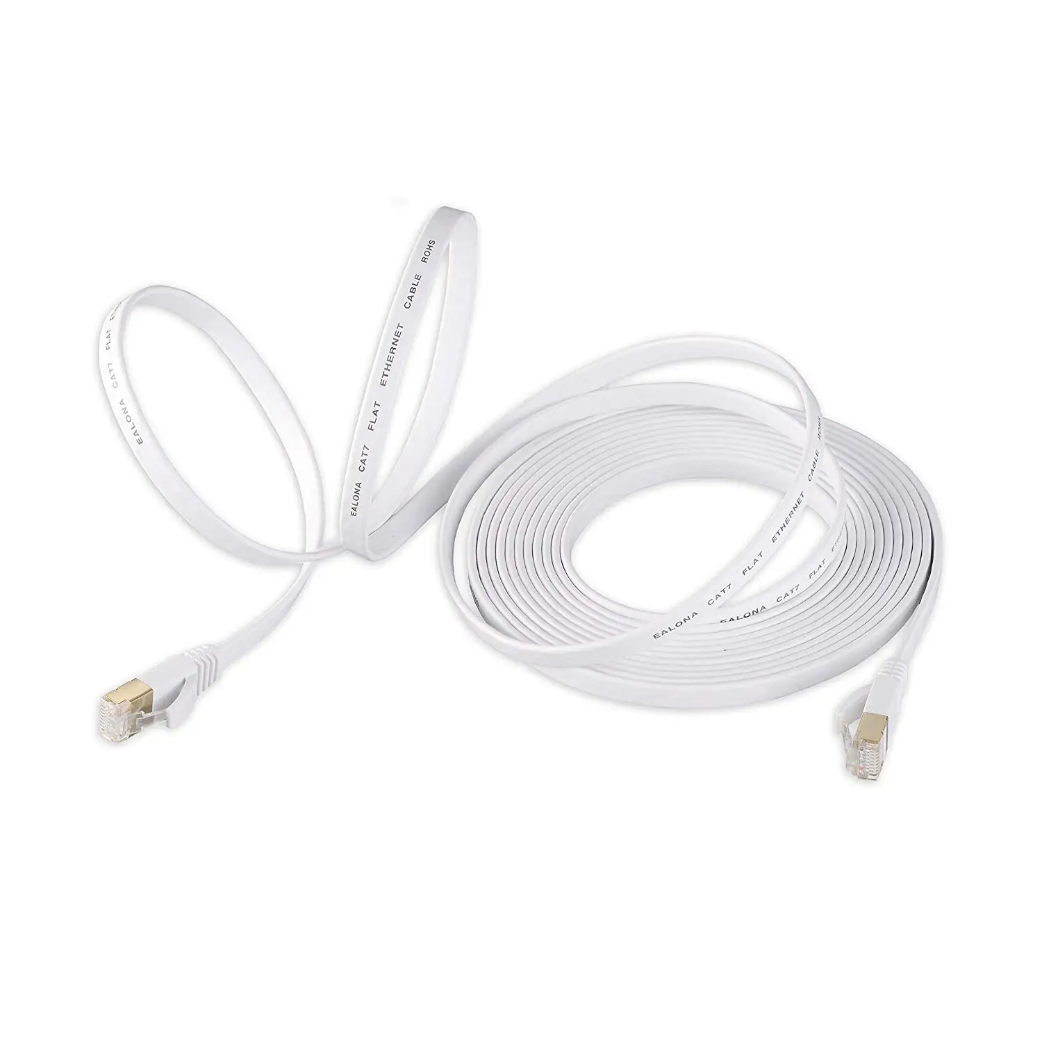15ft 50ft 100ft Cat7 Ethernet кабель RJ45 белый плоский 15 30 м Lan Кабель SSTP сетевой CAT 7