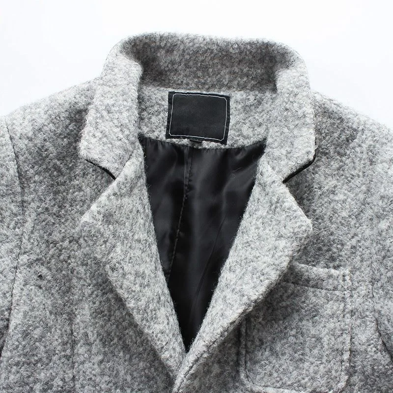 Мужской Длинный плащ Тренч теплое зимнее пальто из шерсти 40% 5xl 2019|Плащи и тренчи| |