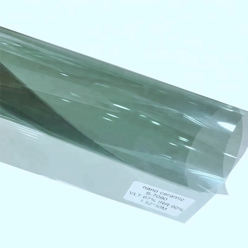 50 см X 152 IR90 % VLT70 нано керамическая зеленая Тонирующая пленка наклейка Солнечная