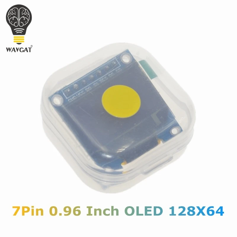 WAVGAT 0.96 Inch SPI OLED Display Module Yellow blue double color 128X64 7Pin Driver Chip SSD1306 for arduino | Электронные