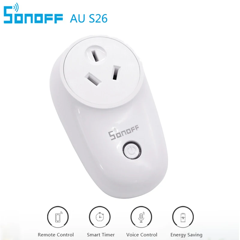 Новый Sonoff S26 AU смарт Wi Fi Беспроводной сроки гнездо 10A Мощность Подключите умный