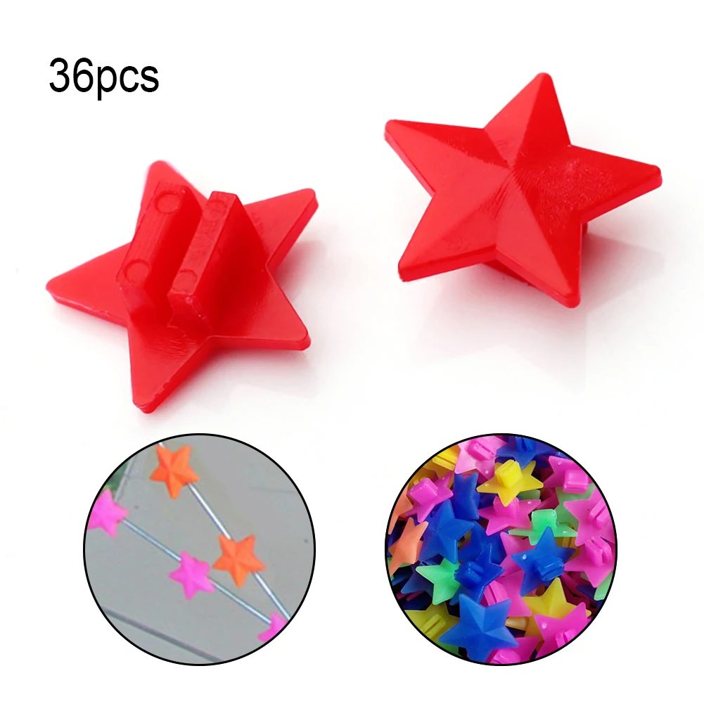 36pcs/bag Bike Wheel Spoke Colorful Star Decor Reflector Bicycle Reflective Safe Warning light | Спорт и развлечения
