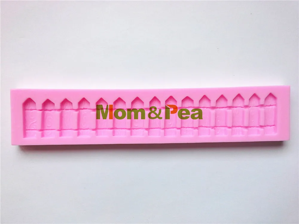 0152 Бесплатная доставка силиконовая форма Mom &amp Pea в форме забора украшение торта 3D