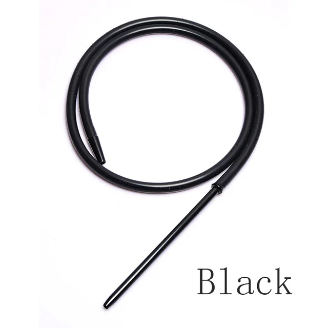 Black Hot Sale 1.7m Aluminum Stem Shisha Hookah silicone Hose Hookah Pipe Porte-cigarette jetable Chicha Narguile Accessories - Цвет: Black