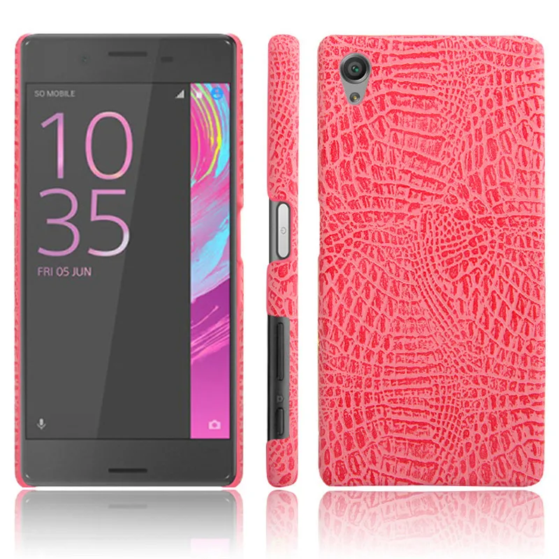 Чехол для Sony X F5121 F5122 Жесткий ПК с текстурой крокодиловой кожи + задняя крышка из