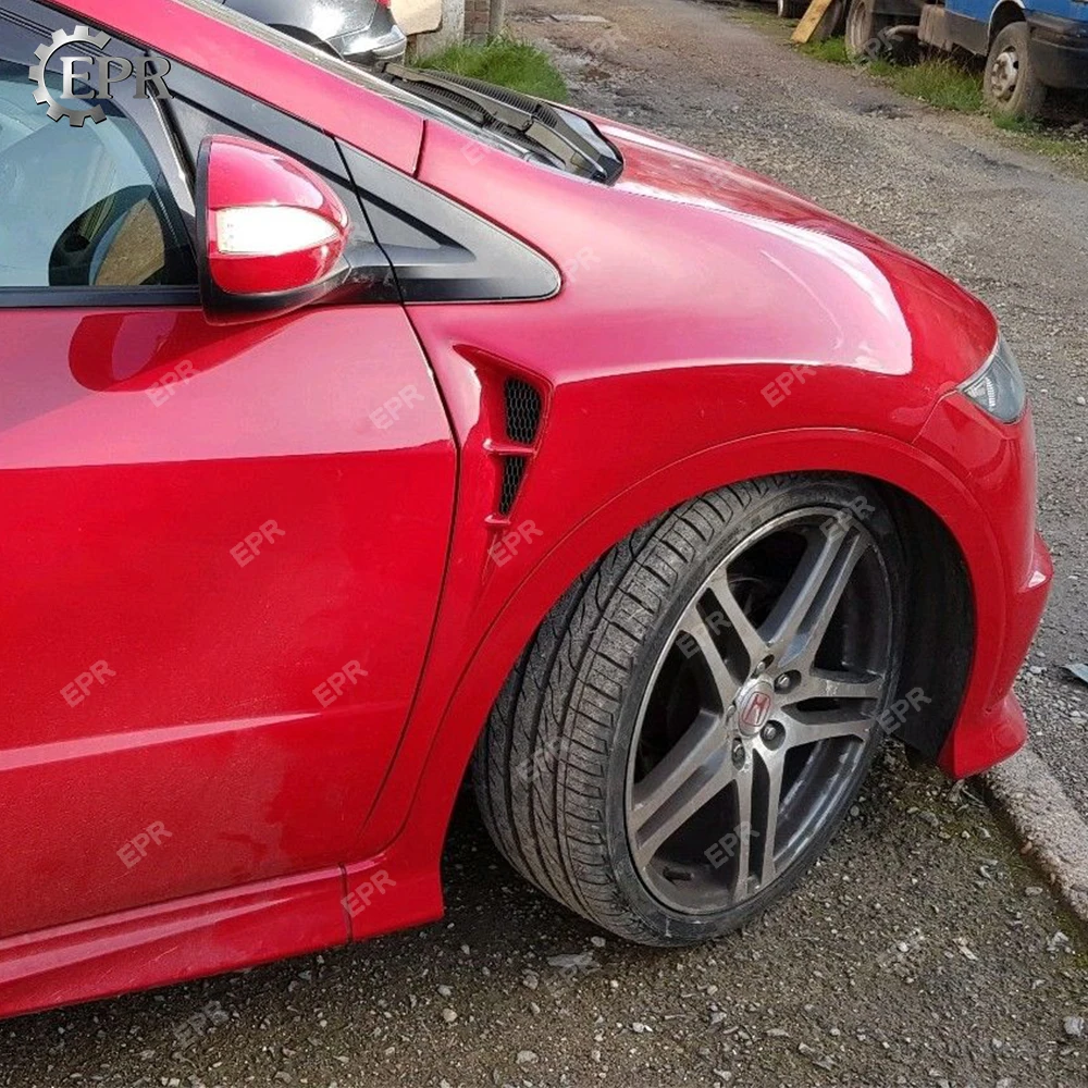 FRP Mugen передние крылья для Honda Civic(2006 2011)FN FK FN2 Тип R стекловолокно вентилируемый