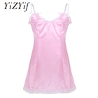 Мужское атласное платье с V-образным вырезом, черное однотонное платье с регулируемыми бретельками и низкой спиной