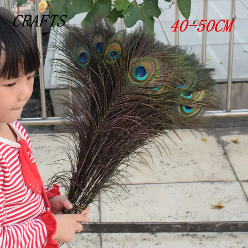 Новинка! Высококачественные Натуральные перышки павлина 25 30 см/40 50 см сделай сам